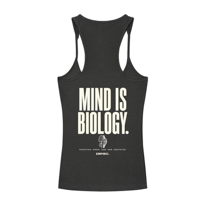 MIND IS BIOLOGY. — Ribbed Racerback Tank