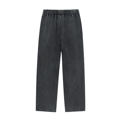 NOT FRAGILE. Snow Washed Sweatpants in Black, back