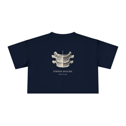 STRESS BUILDS — Women's Crop Tee