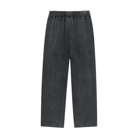 CONTROL RUNS DEEP. Snow Washed Sweatpants in Black, second view, no back print