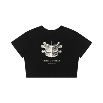 STRESS BUILDS. Women's Crop Tee