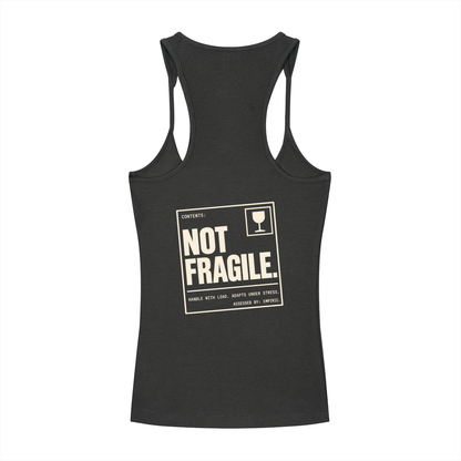 NOT FRAGILE. — Ribbed Racerback Tank
