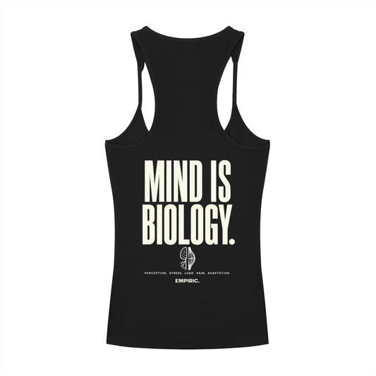 MIND IS BIOLOGY. — Ribbed Racerback Tank