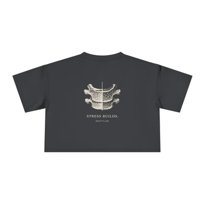 STRESS BUILDS — Women's Crop Tee