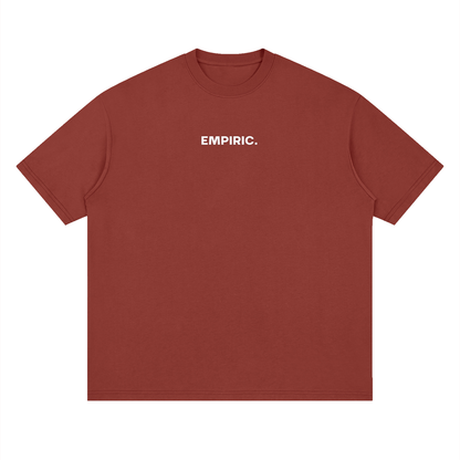 STRESS BUILDS. Tee in Brick, front
