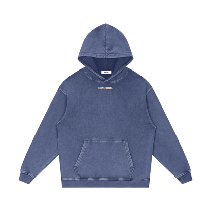 MOVEMENT REWIRES. Snow Washed Hoodie in Dark Blue, front