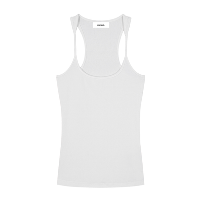 STRESS BUILDS. — Ribbed Racerback Tank