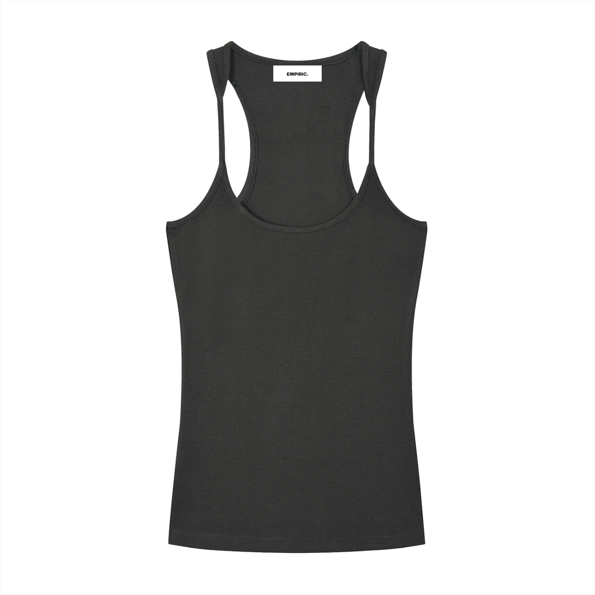 STRESS BUILDS. — Ribbed Racerback Tank