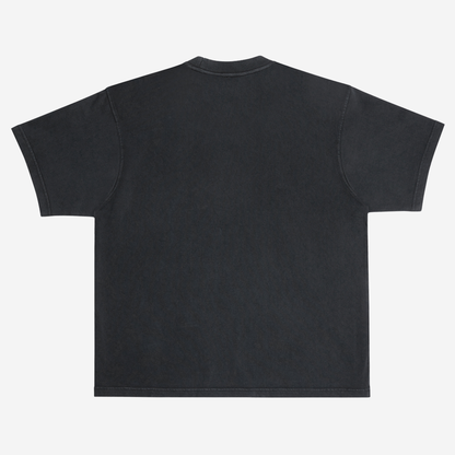 EMPIRIC. PASSIVE TO ACTIVE tee — flat lay, boxy oversized silhouette