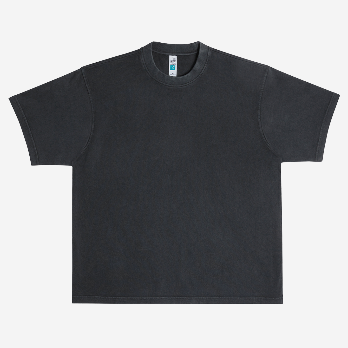 EMPIRIC. STRESS BUILDS. tee — flat lay, boxy oversized silhouette