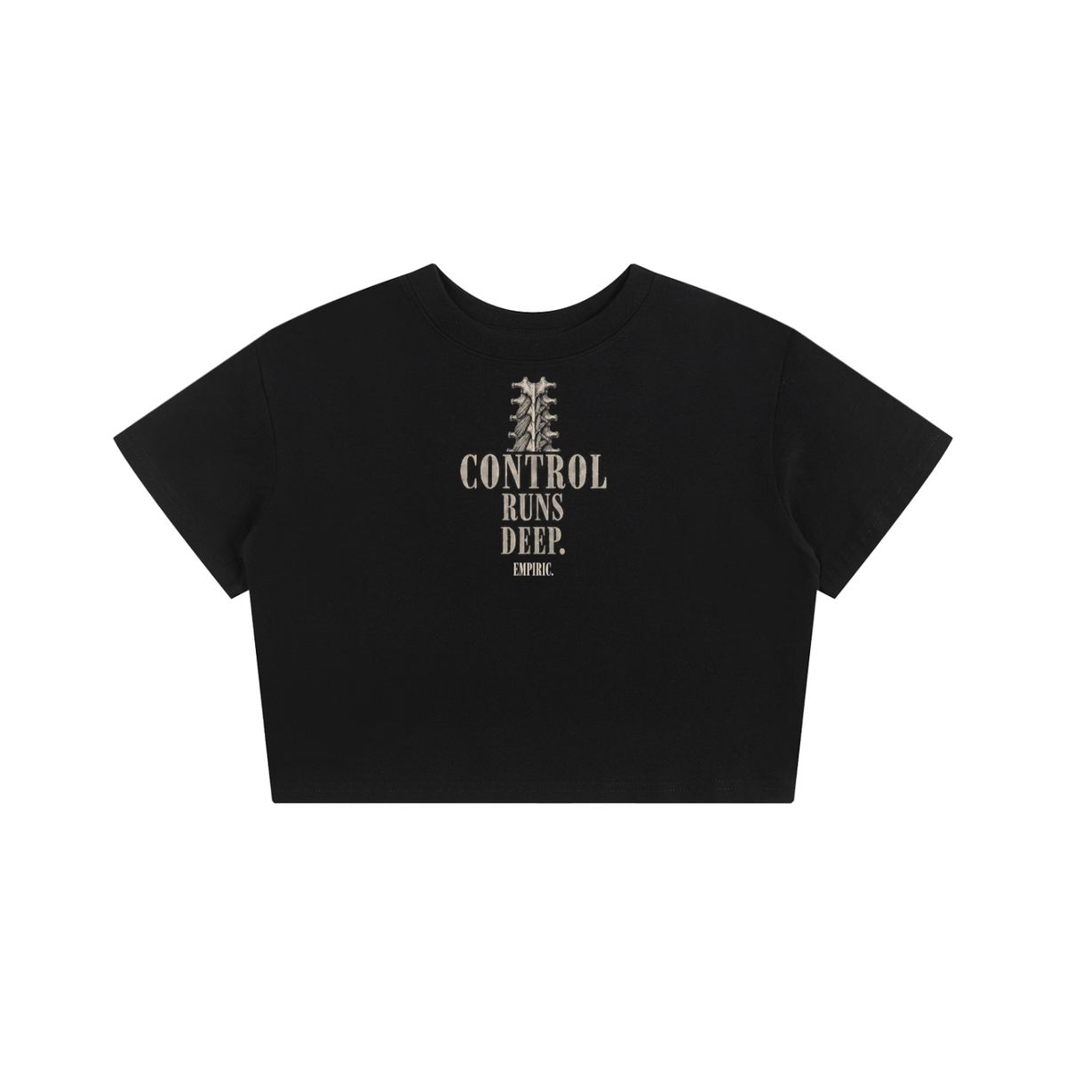 CONTROL RUNS DEEP. — Women's Crop Tee