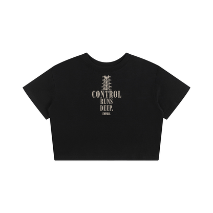 CONTROL RUNS DEEP. — Women's Crop Tee