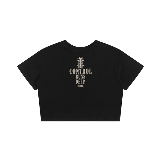 CONTROL RUNS DEEP. — Women's Crop Tee