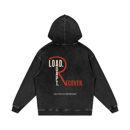 Load Adapt Recover — Snow Washed Hoodie