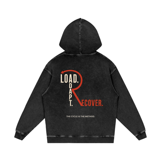 Load Adapt Recover — Snow Washed Hoodie
