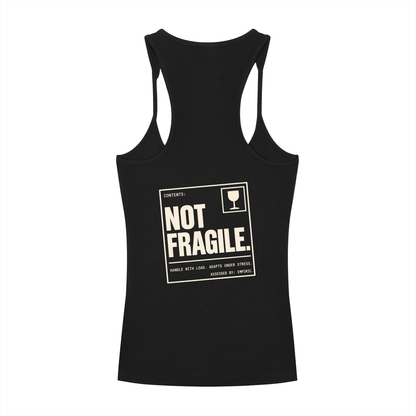 NOT FRAGILE. — Ribbed Racerback Tank