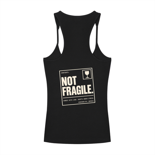 NOT FRAGILE. — Ribbed Racerback Tank