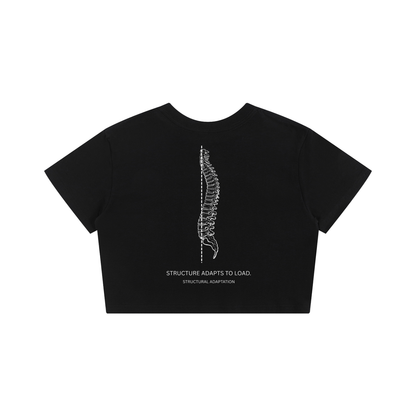 STRUCTURE ADAPTS TO LOAD. — Women's Crop Tee