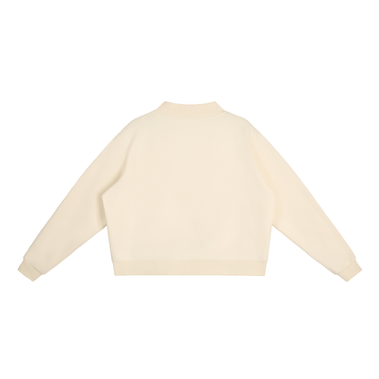 EMPIRIC. Women's Embroidered Sweatshirt in Cream, back