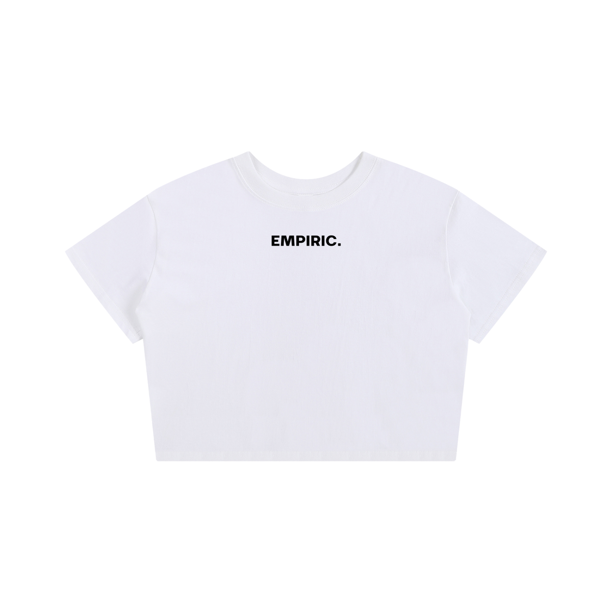 STRUCTURE ADAPTS TO LOAD Seamless Crop Tee — White, front