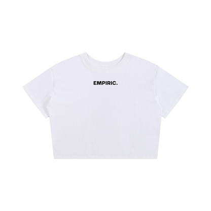 STRUCTURE ADAPTS TO LOAD Seamless Crop Tee — White, front