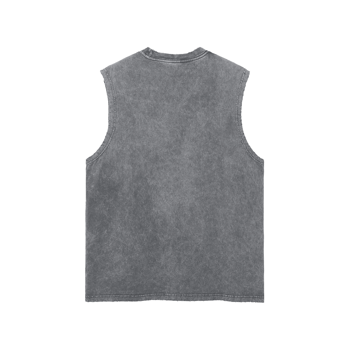 MIND IS BIOLOGY Unisex Snow Washed Tank in Dark Gray, back, no print